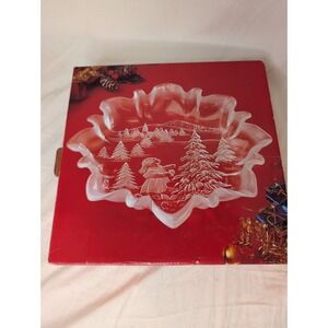 Mikasa Christmas Story 9 3/4" Bon Bon Plate Item Vintage Candy Dish